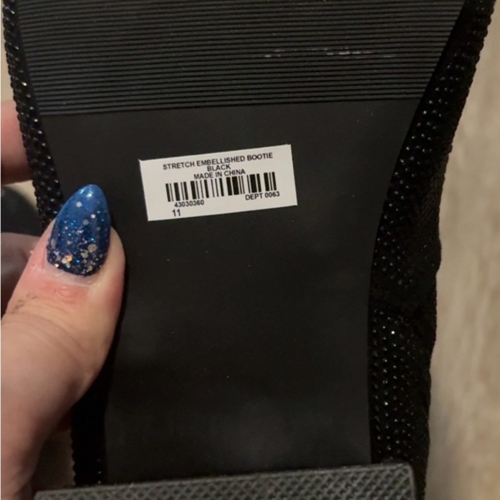 Torrid Black Ankle glitter Booties